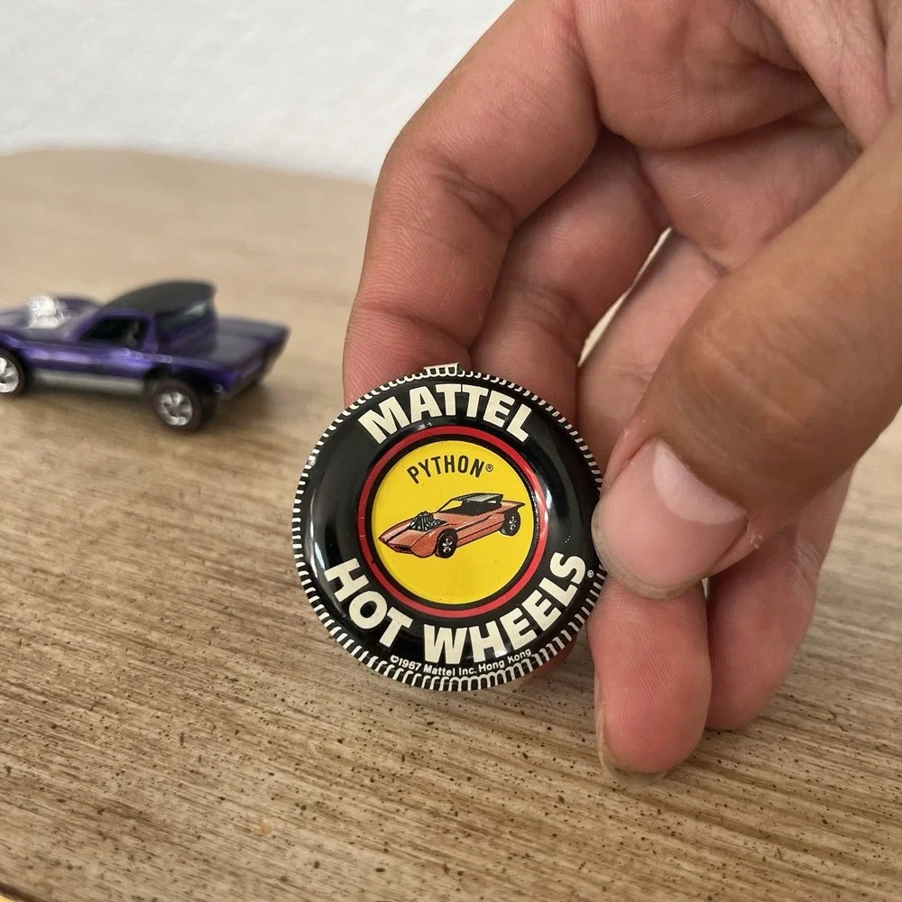 1967 Hot Wheels Redline Python Purple Black Roof Hong Kong Vintage Mattel